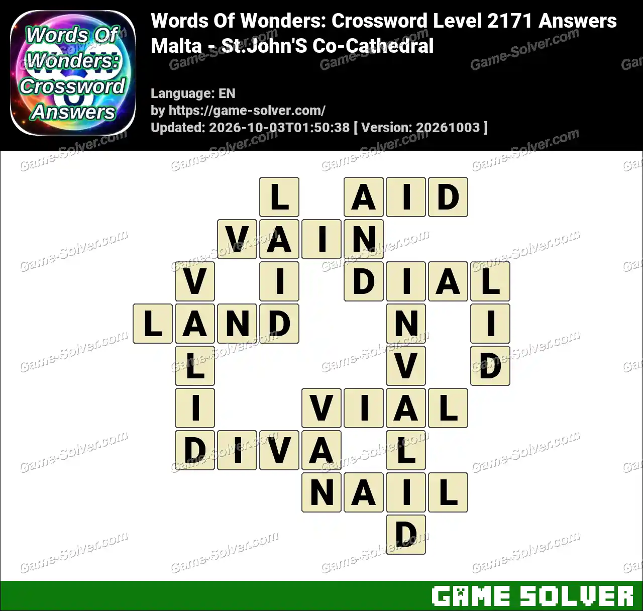 Words Of Wonders: Crossword Level 2171 Answers – Malta – St.John’S Co-Cathedral